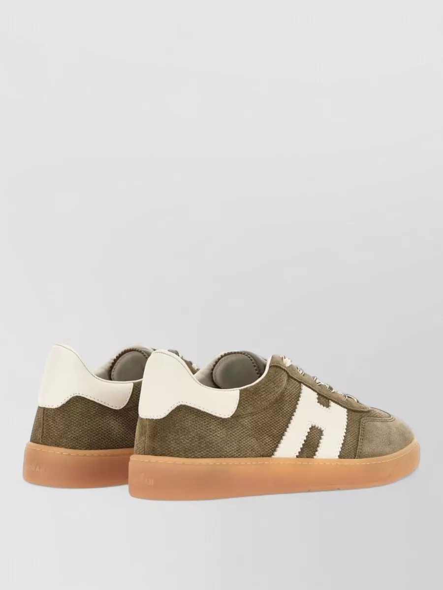 Hogan Cool Leather Sneakers Contrast Panel Sole