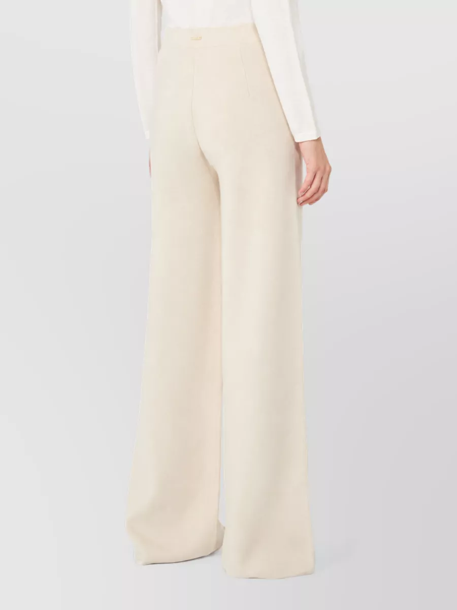 Max Mara Cashmere Blend Wide-Leg Knitted Trousers