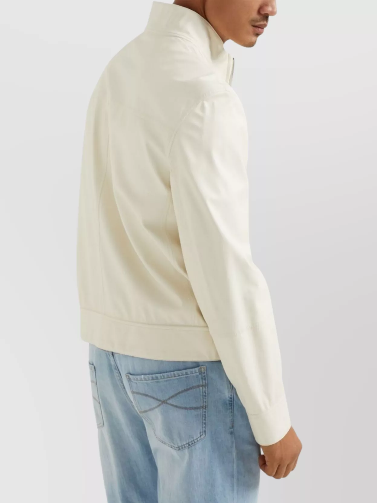 Brunello Cucinelli Reversible Bomber Jacket Leather