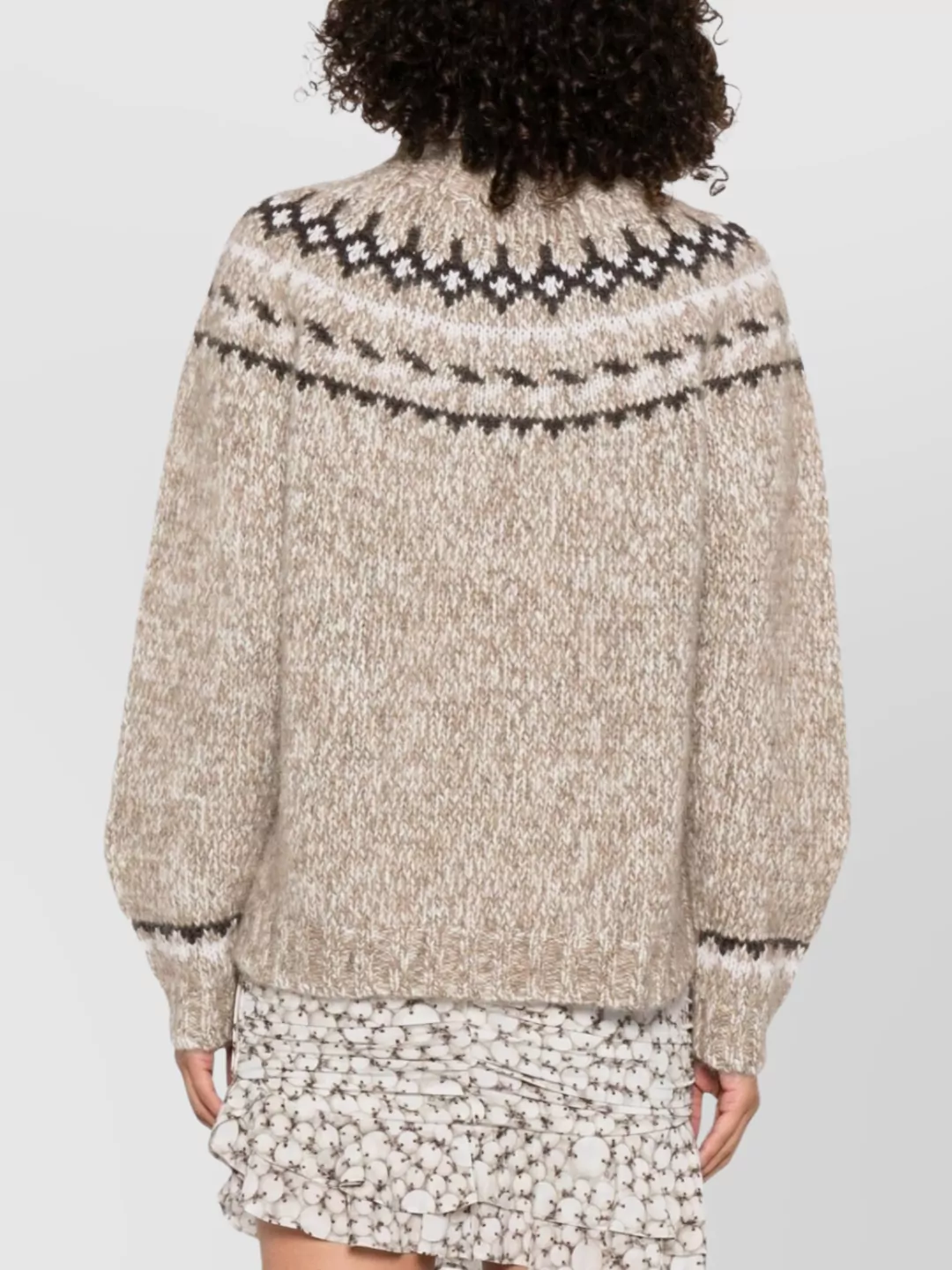 Parosh High Neck Knitwear With Fair Isle Design