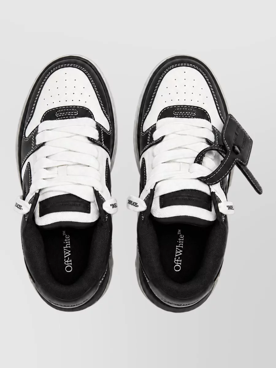 Off-White Leather Low-Top Sneakers