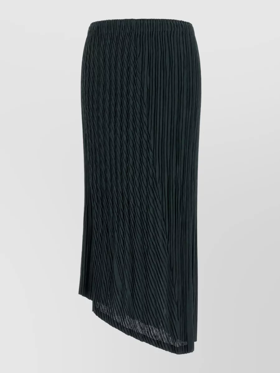 Issey Miyake Asymmetric pleated midi skirt