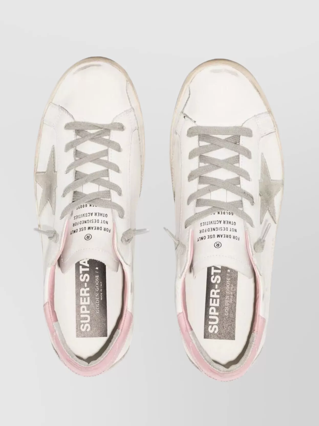Golden Goose Leather Upper Sneakers With Suede Star Patch In Neutral