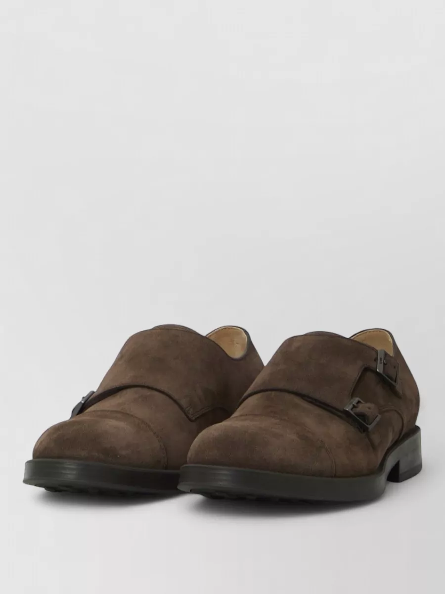 Tod's suede leather monk shoes