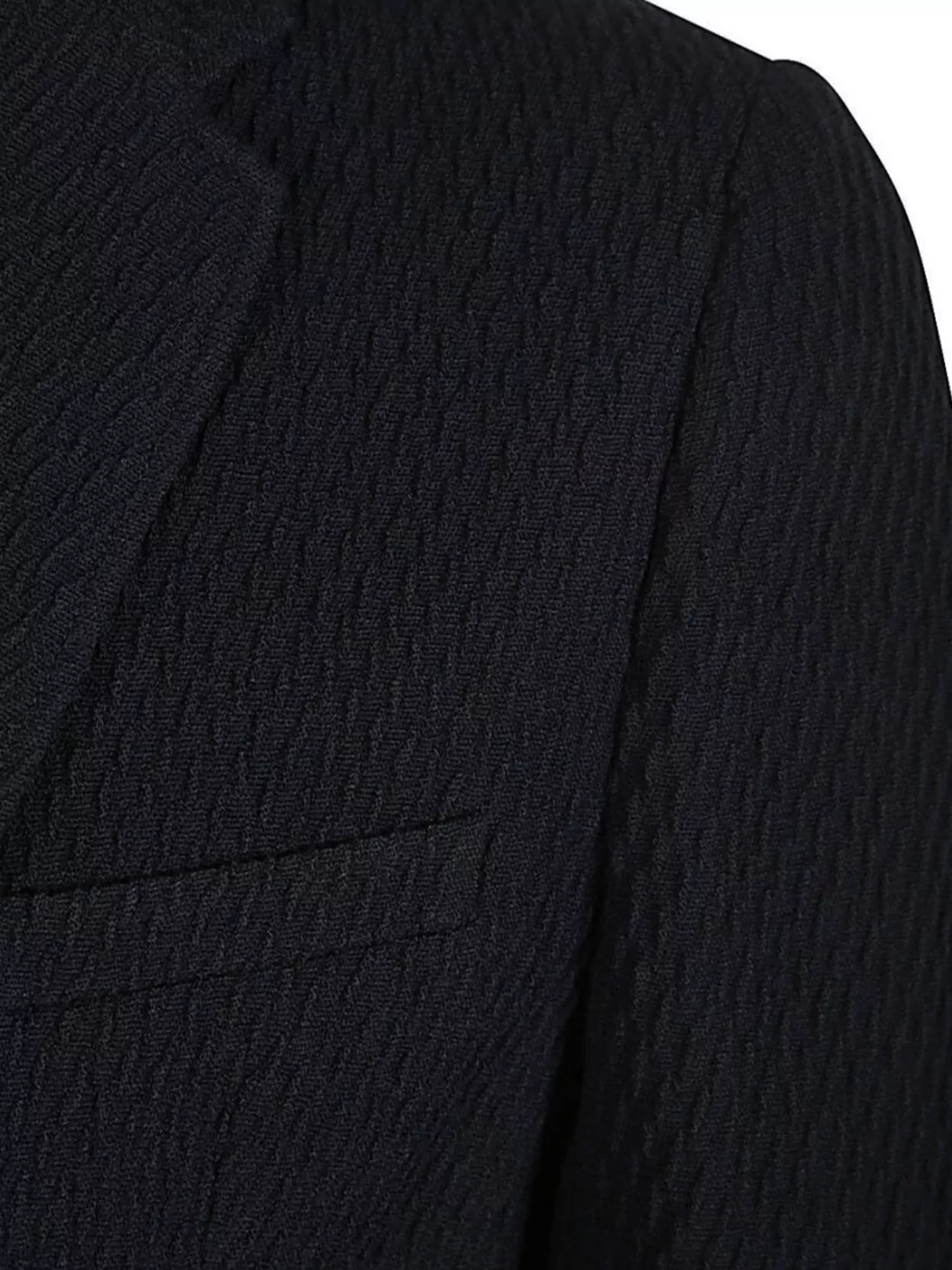 Emporio Armani Front Pockets Notch Lapel Single-Breasted Textured Fabric
