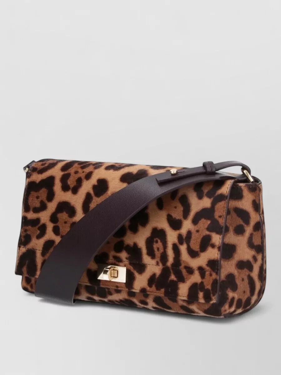 Anya Hindmarch Shoulder Bag Adjustable Strap Leopard Motif
