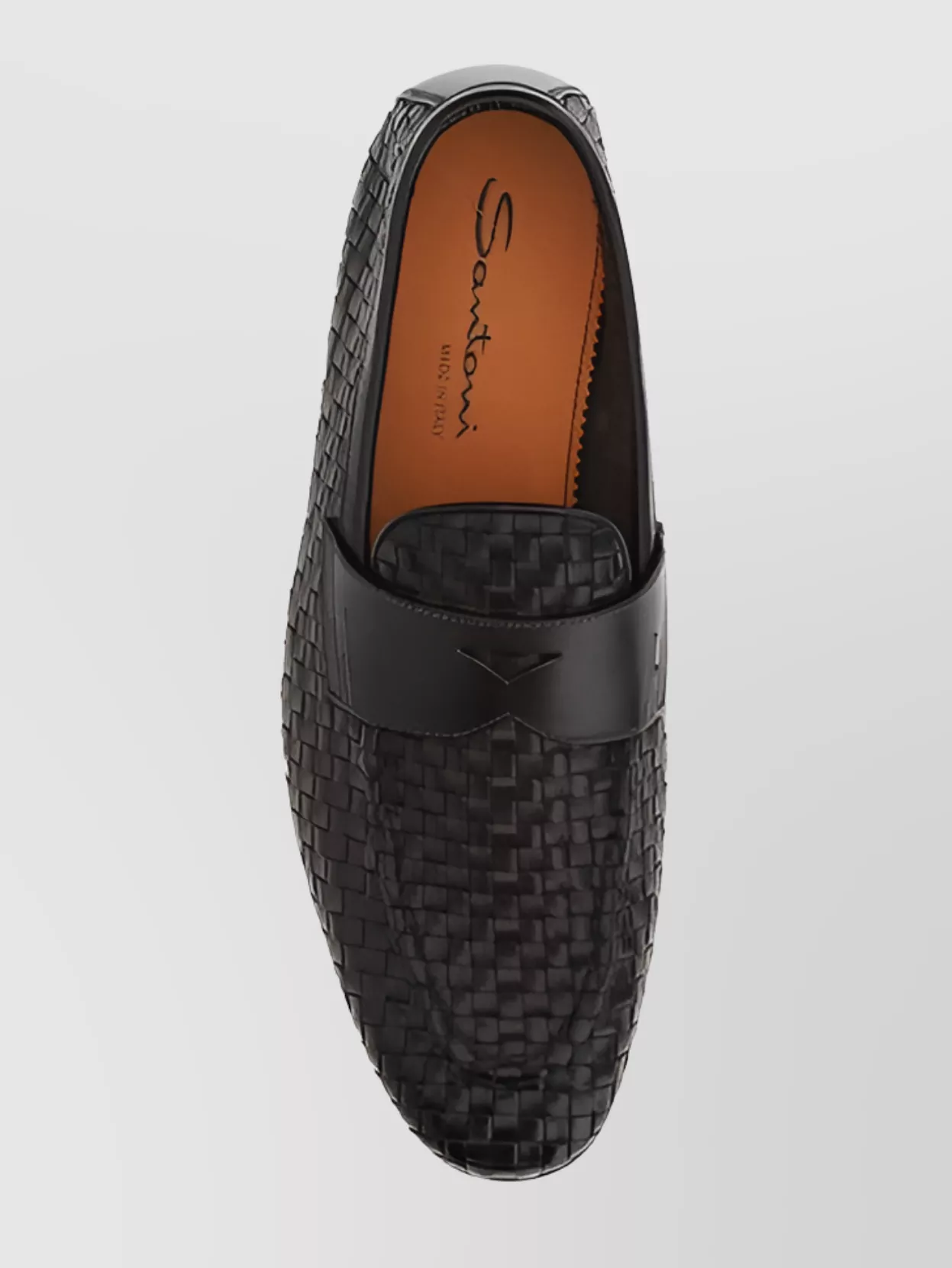 Santoni Tapered Leather Penny Loafers
