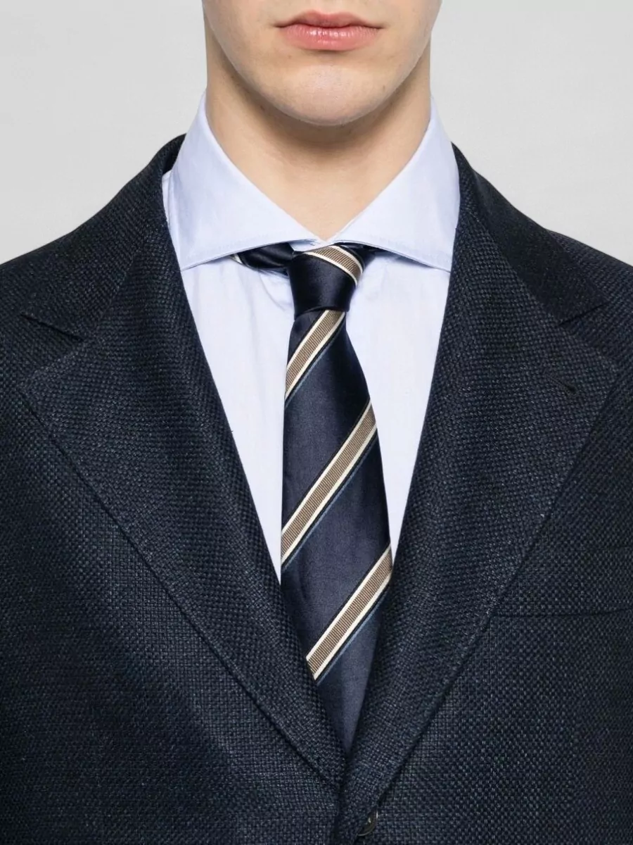 Brunello Cucinelli Silk Linen Wool Single-Breasted Suit