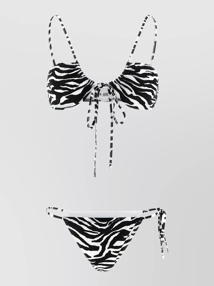 The Attico Printed Triangle Bikini