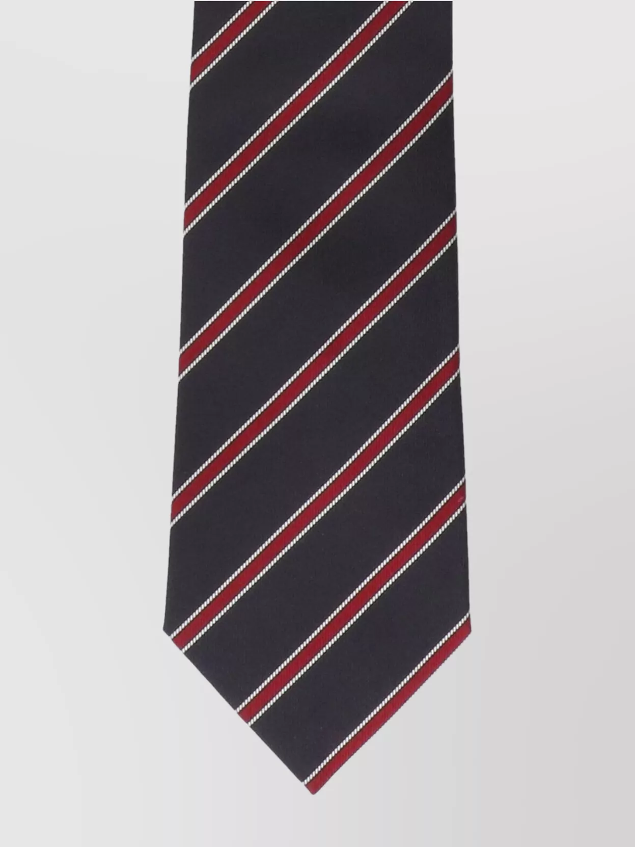 Saint Laurent Striped Ties With Classic Design