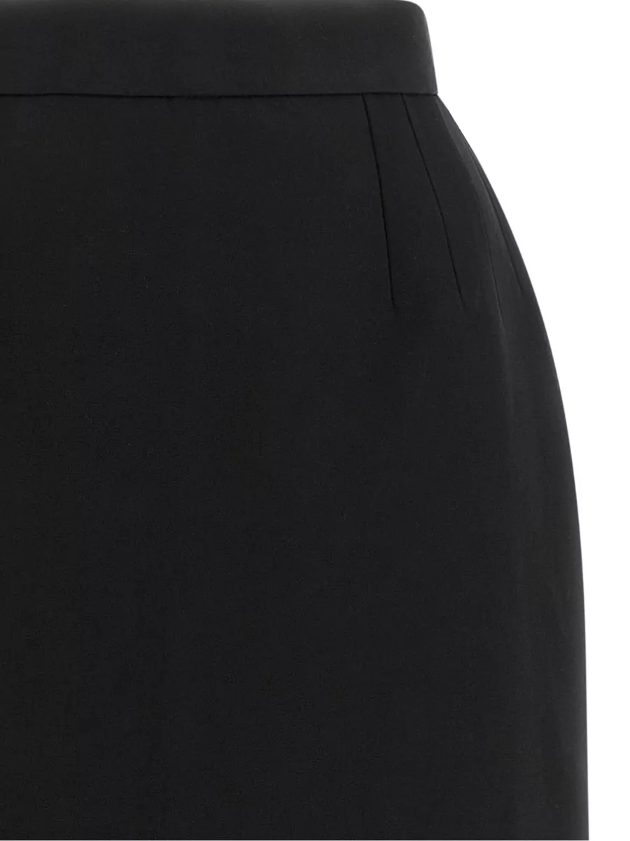 Versace Virgin Wool High-Rise Cutout Mini Skirt