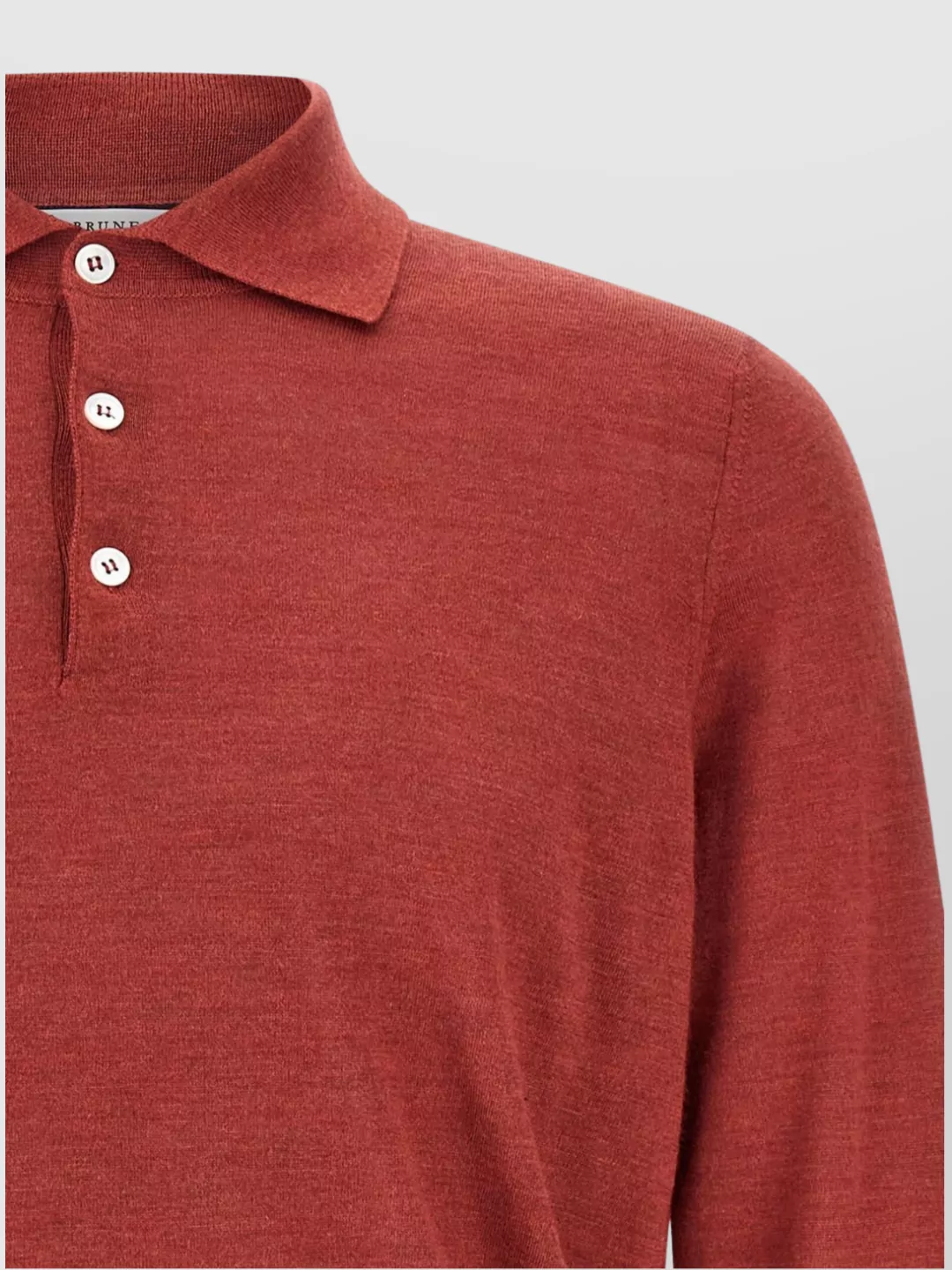 Brunello Cucinelli Ribbed Cuff Knit Polo Shirt