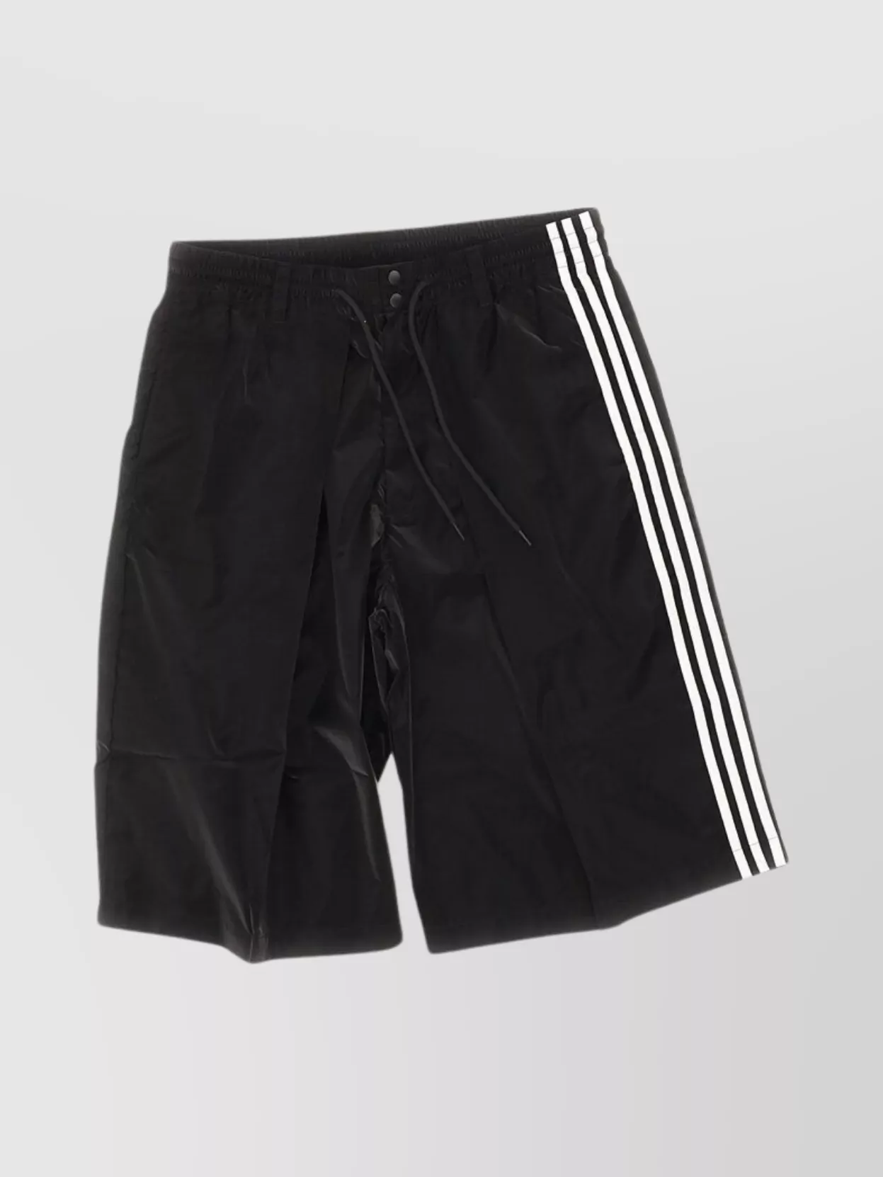 Shop Y-3 Striped Shorts With Side Pockets