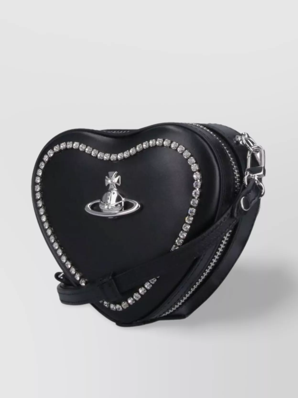 Vivienne Westwood Heart Shape Shoulder Bag With Embellished Detailing