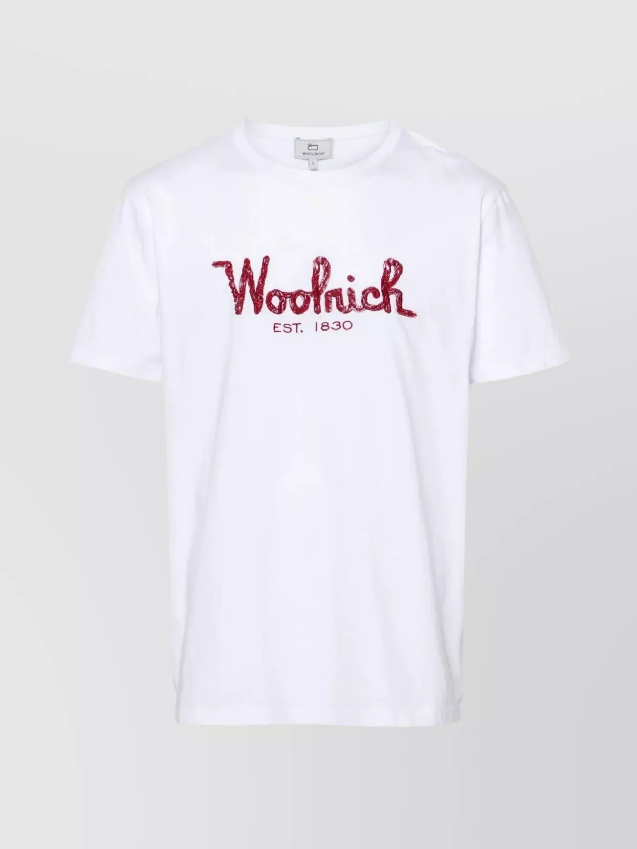 Shop Woolrich Versatile Crewneck T-shirt With Straight Hem In White