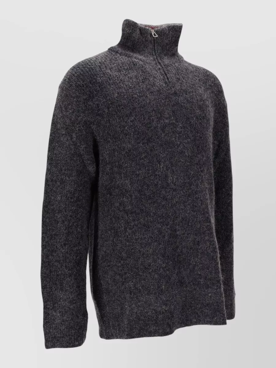 Paul Smith Striped Collar Half Zip Sweater