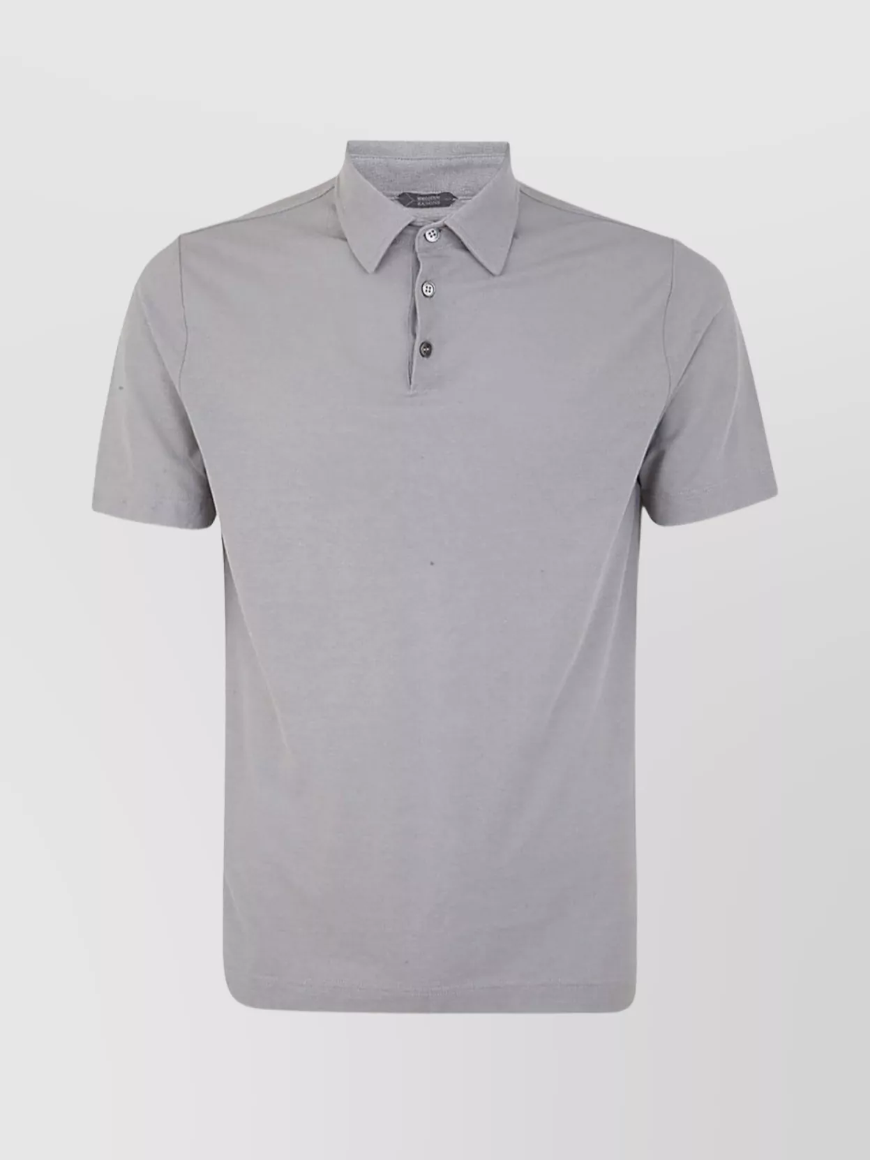 Zanone Polo Shirt With Collar And Short Sleeves In Gray
