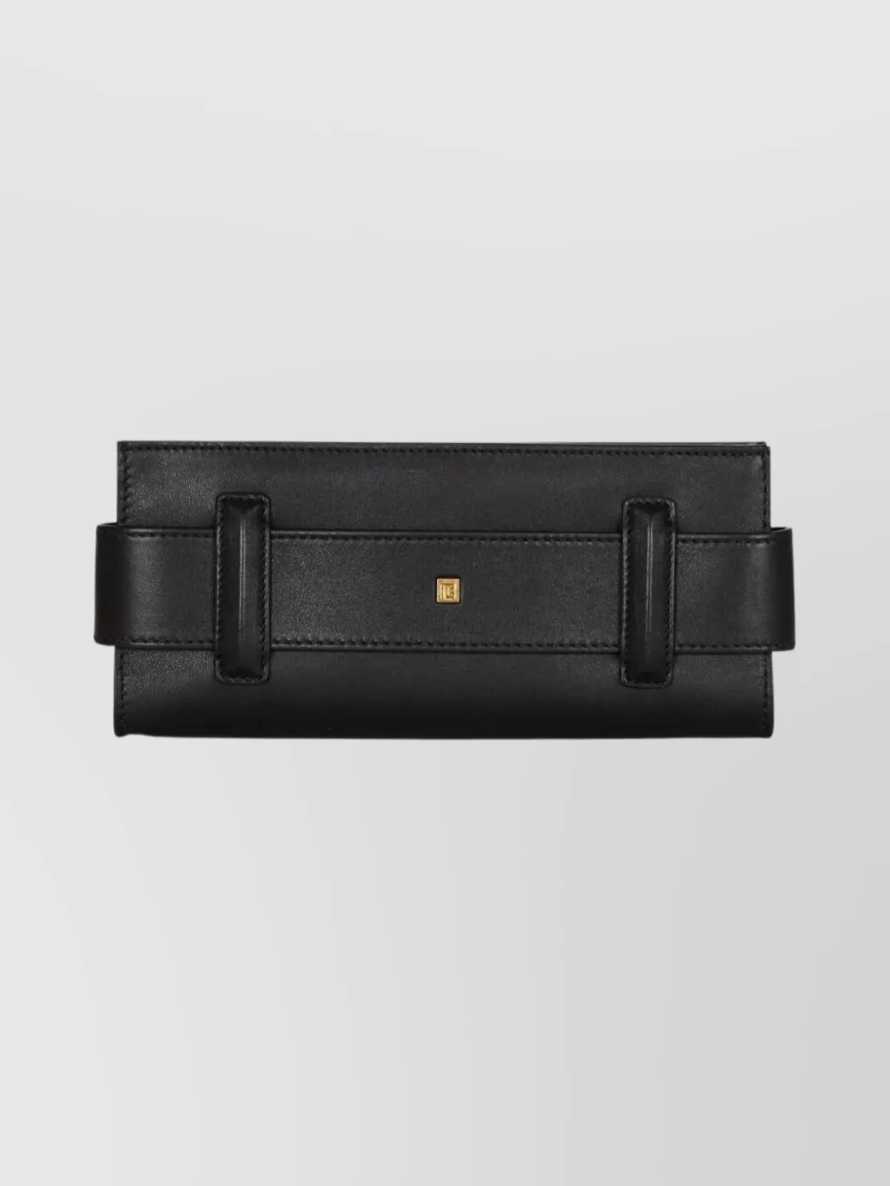 Balmain Rectangular Calfskin Clutch Pouch