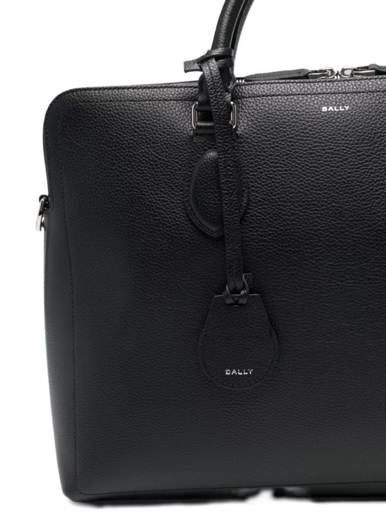 Bally Textured Laptop Bag Detachable Shoulder Strap