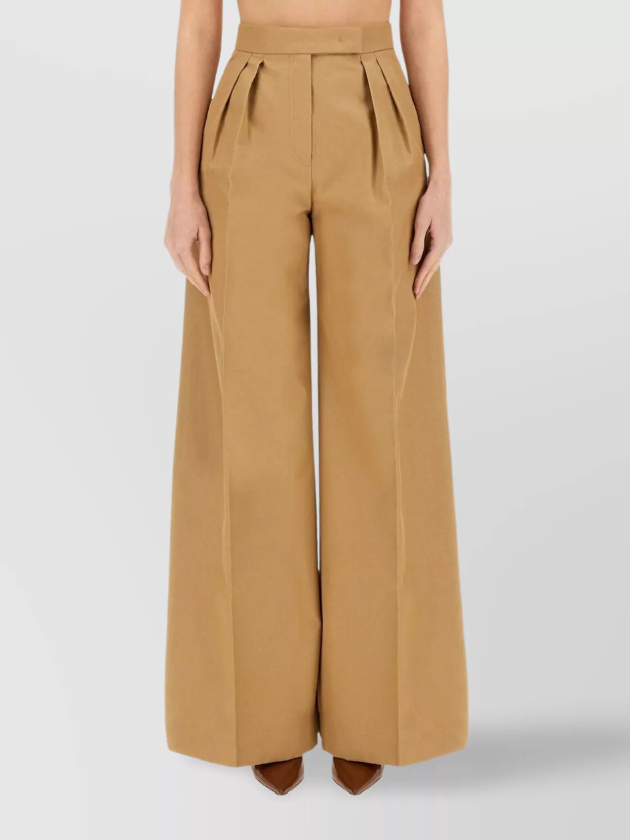 Max Mara cotton wide-leg trousers
