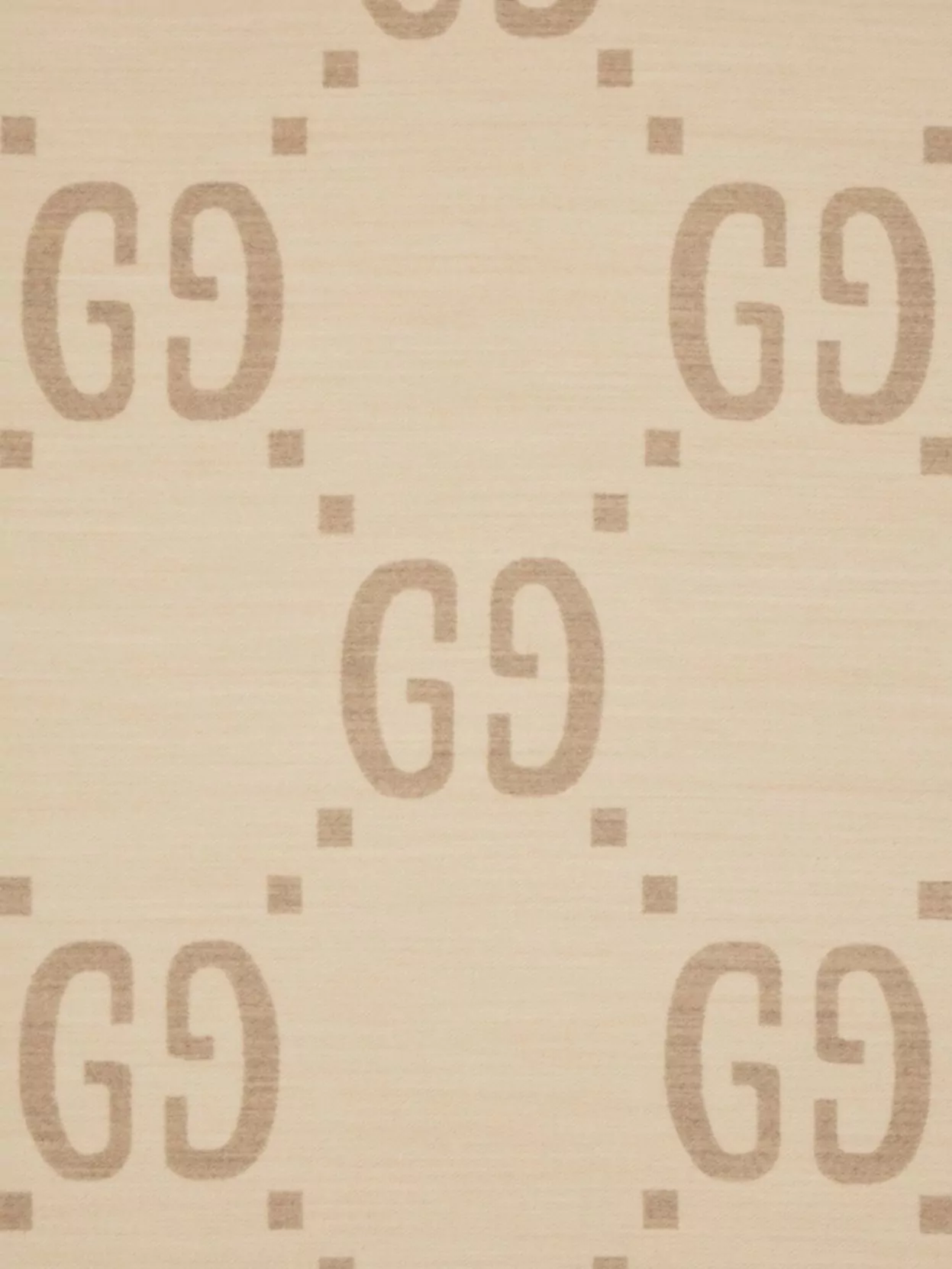 Gucci Embroidered Detail Wool Blend Scarf