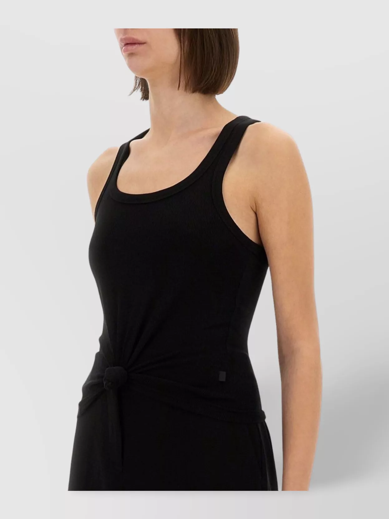 Michael Kors Knit Tank Top With Front Lacing