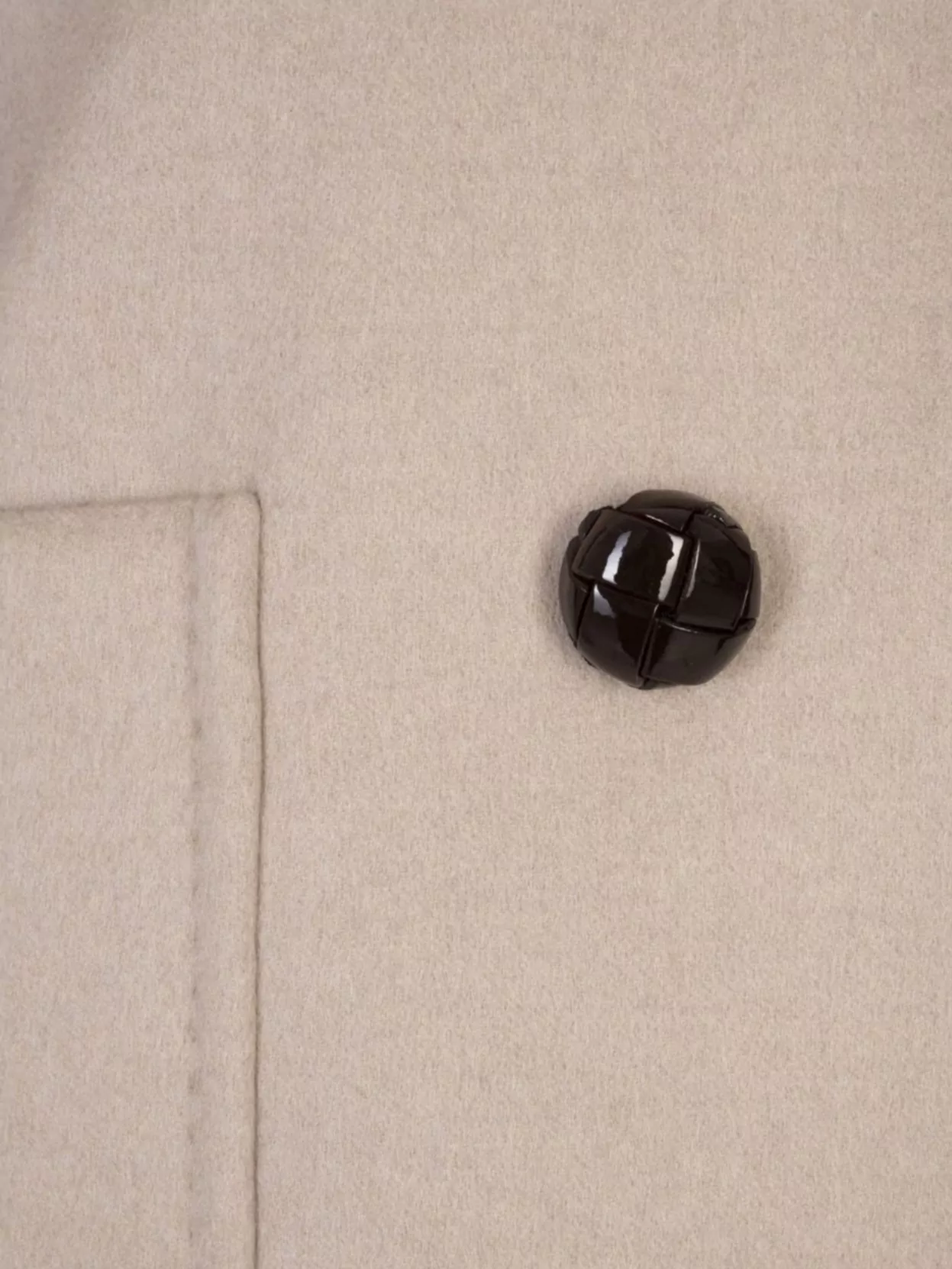 Max Mara Oversized Pea Coat With Braided Leather Buttons