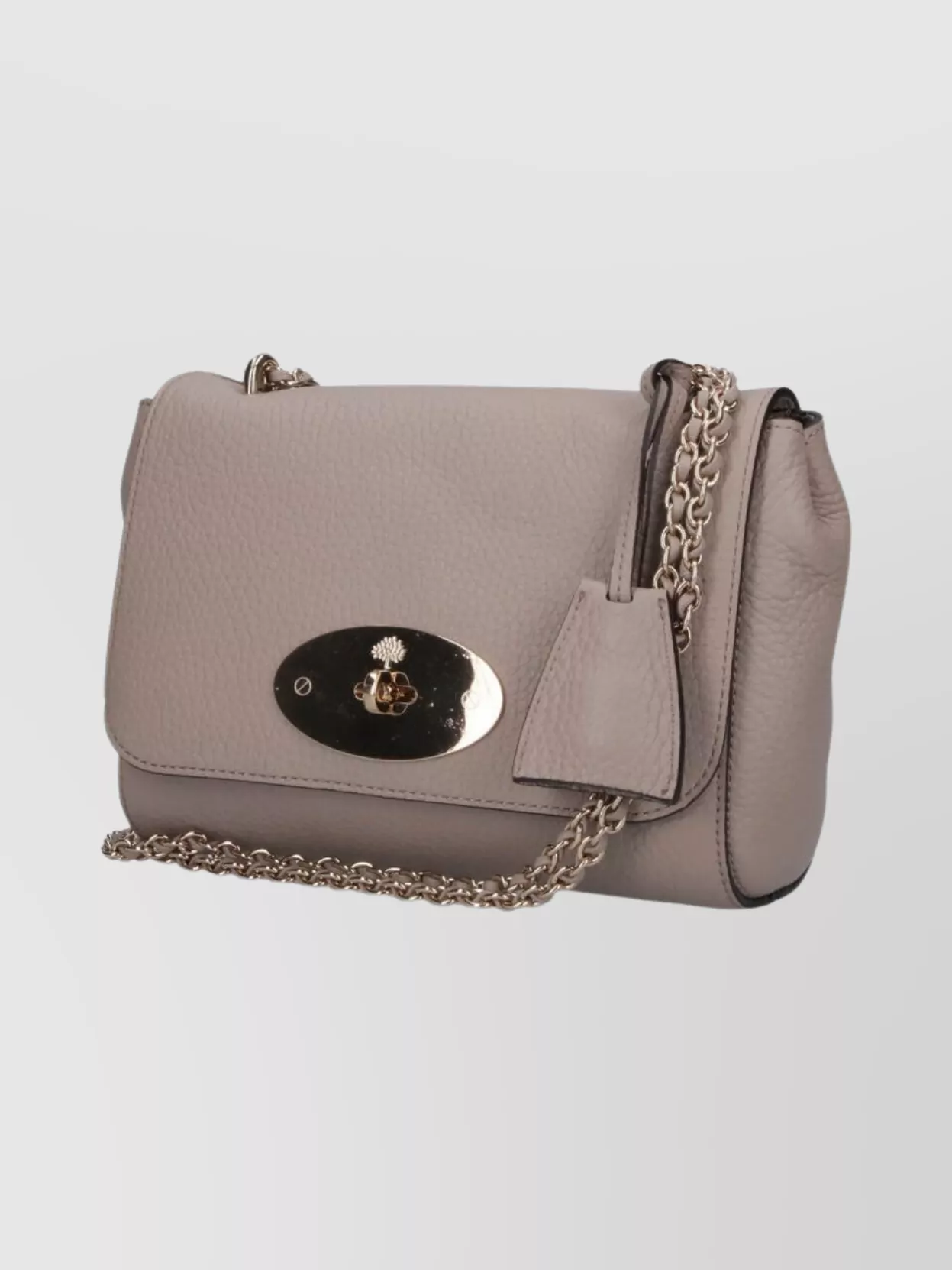 Mulberry Chain Strap Shoulder Bag With Pebbled Texture