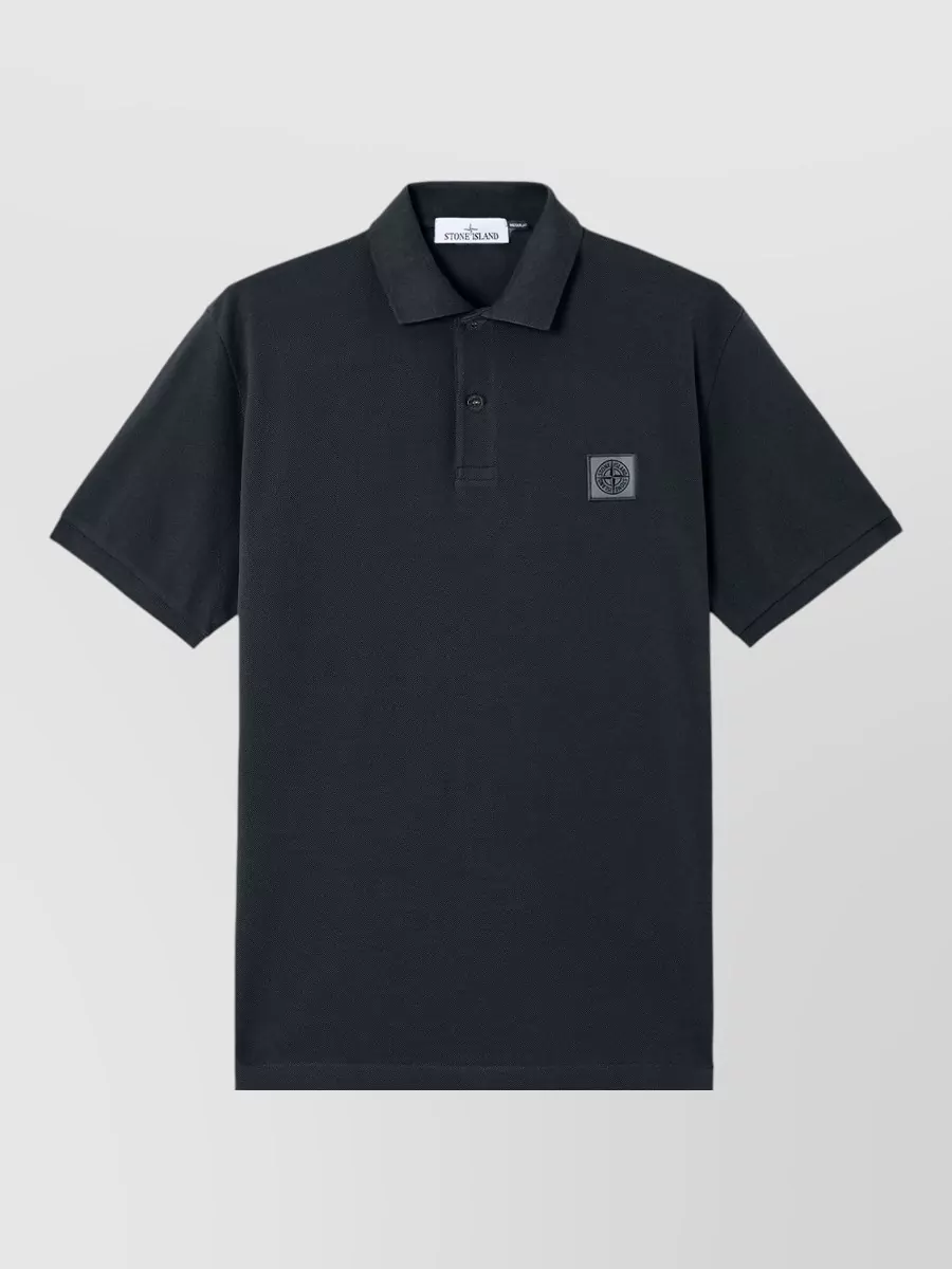 Stone Island organic cotton short-sleeve polo shirt
