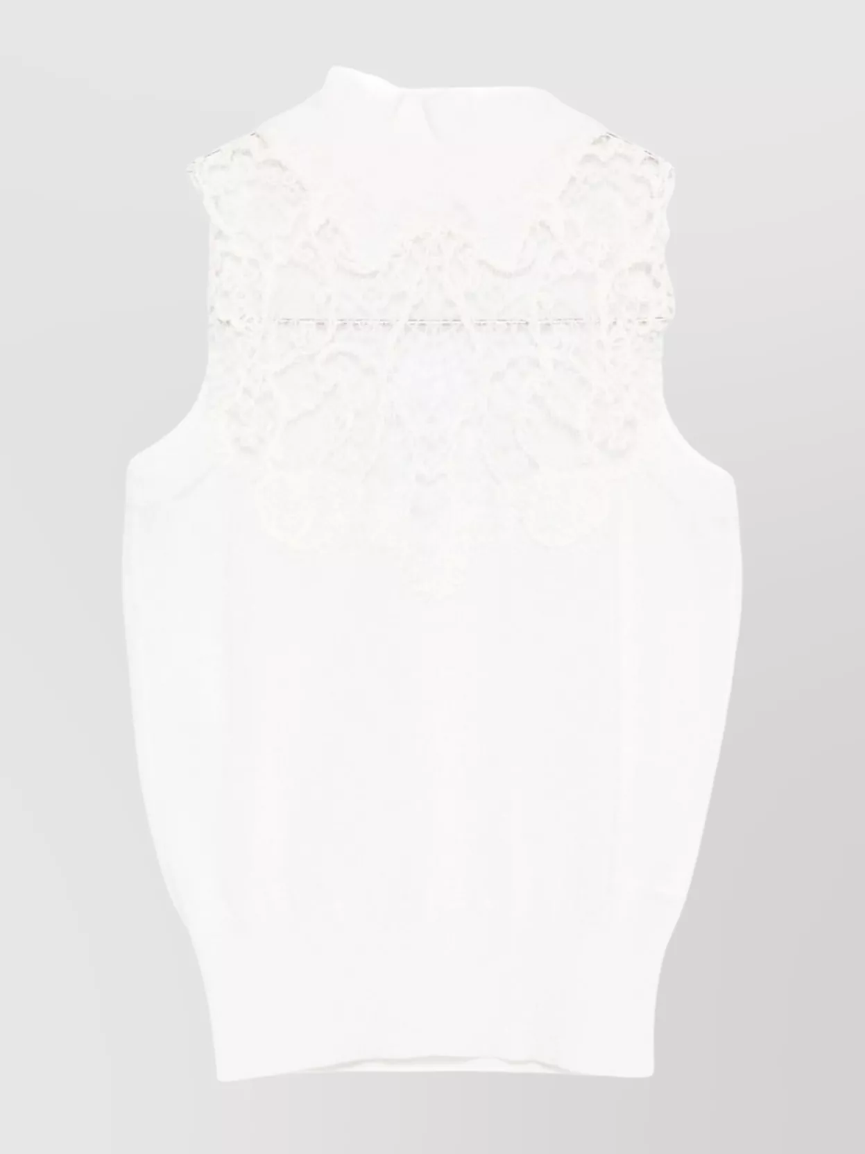 Ermanno Scervino Merino Blend Sleeveless High Neck Top