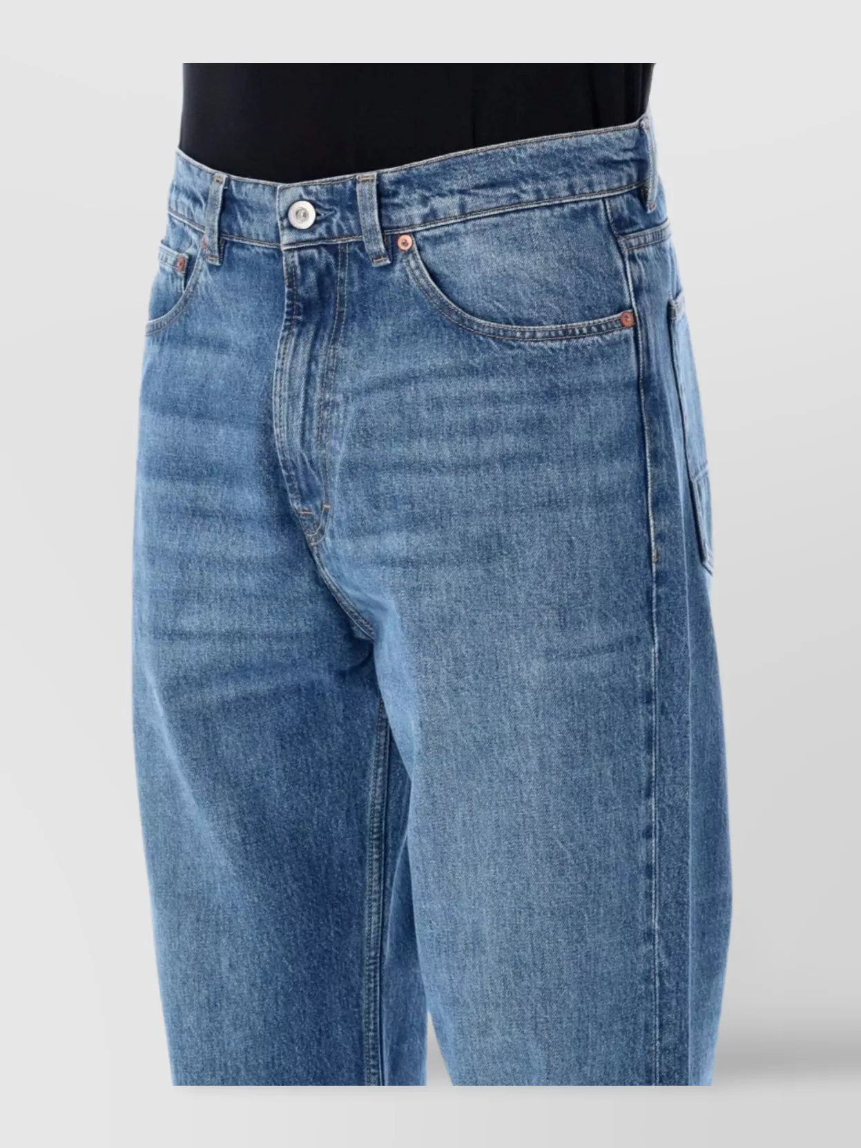 Our Legacy Wide Leg Relaxed Trousers In Denim