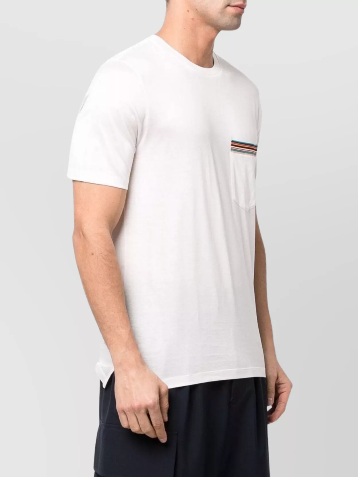 Paul Smith Striped Artist Logo T-Shirt Pocket