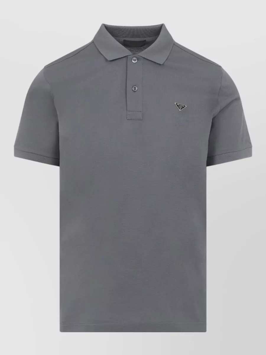 Prada Short Sleeve Polo Shirt Straight Cut