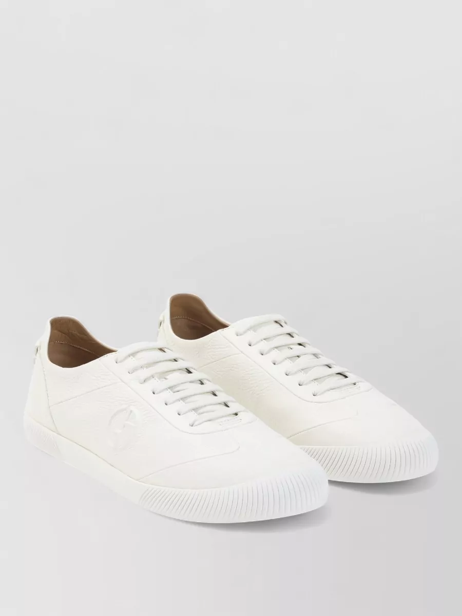 Giorgio Armani leather low-top lace-up sneakers