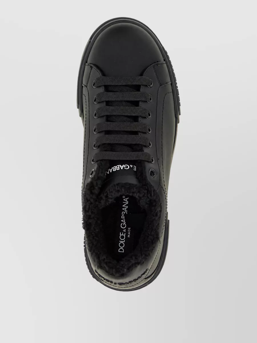 Dolce&Gabbana Leather Portofino Light Lace-Up Sneakers
