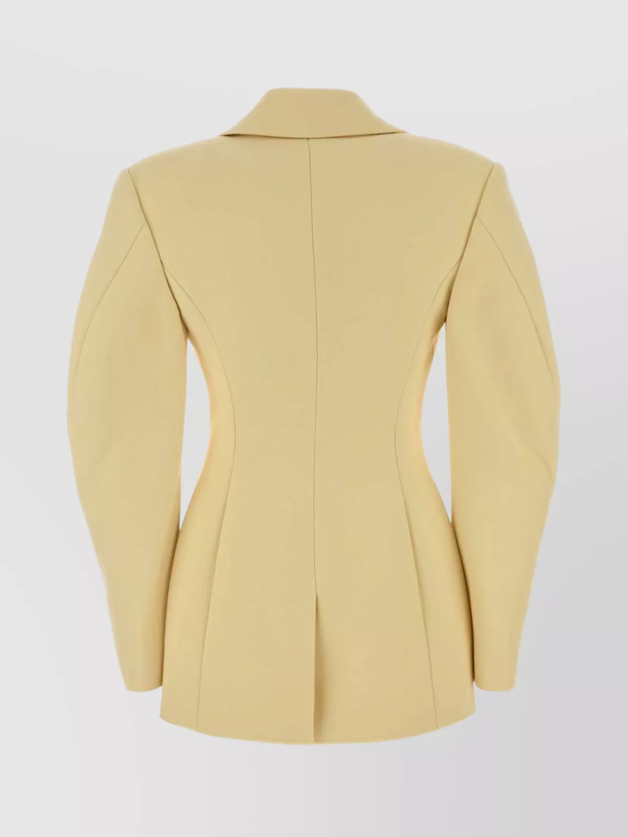 Givenchy Single-breasted Cocoon Jacket In Wool In Yellow