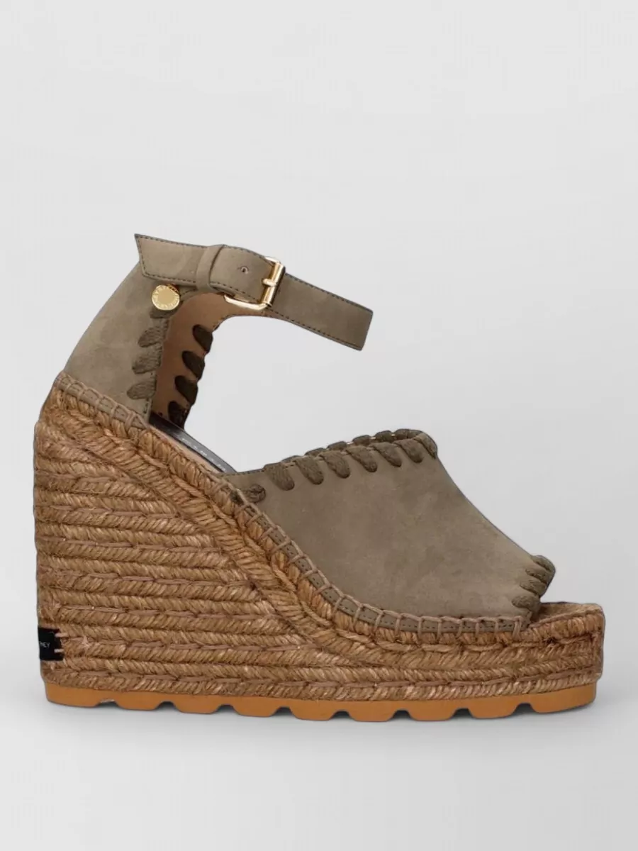 Stella Mccartney Leather Wedge Sandals