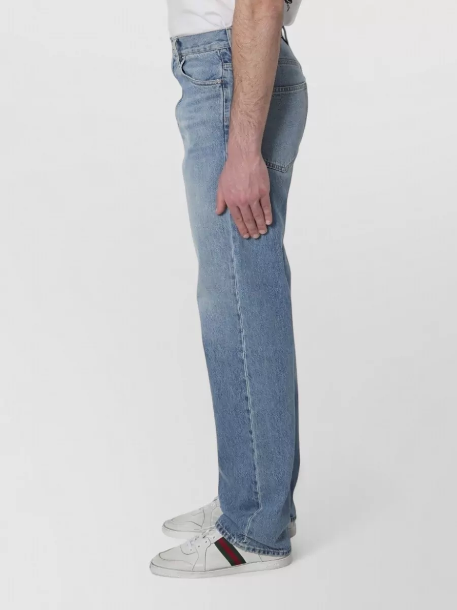 Gucci Denim Mid-Rise Wide-Leg Trousers