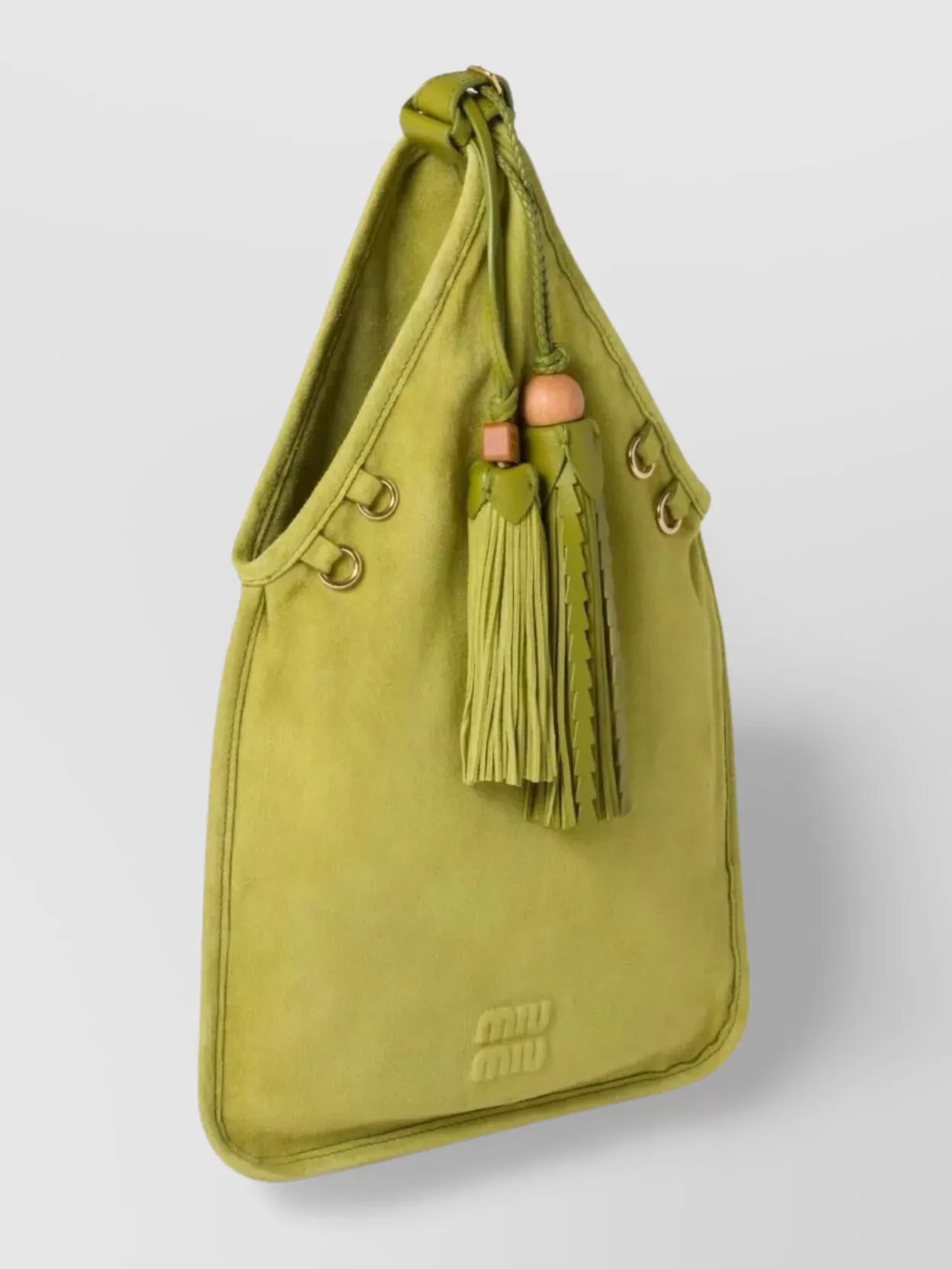 Miu Miu Suede Bags Featuring Tassel Detail