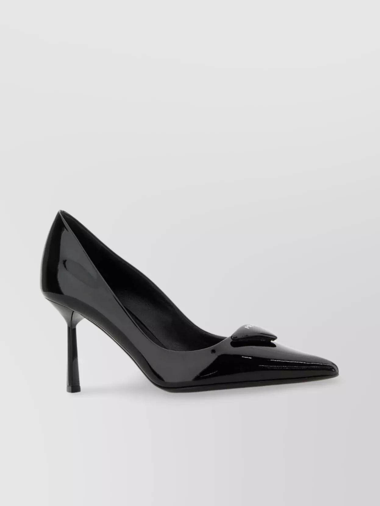 Prada Leather Pumps With Glossy Finish And Stiletto Heel