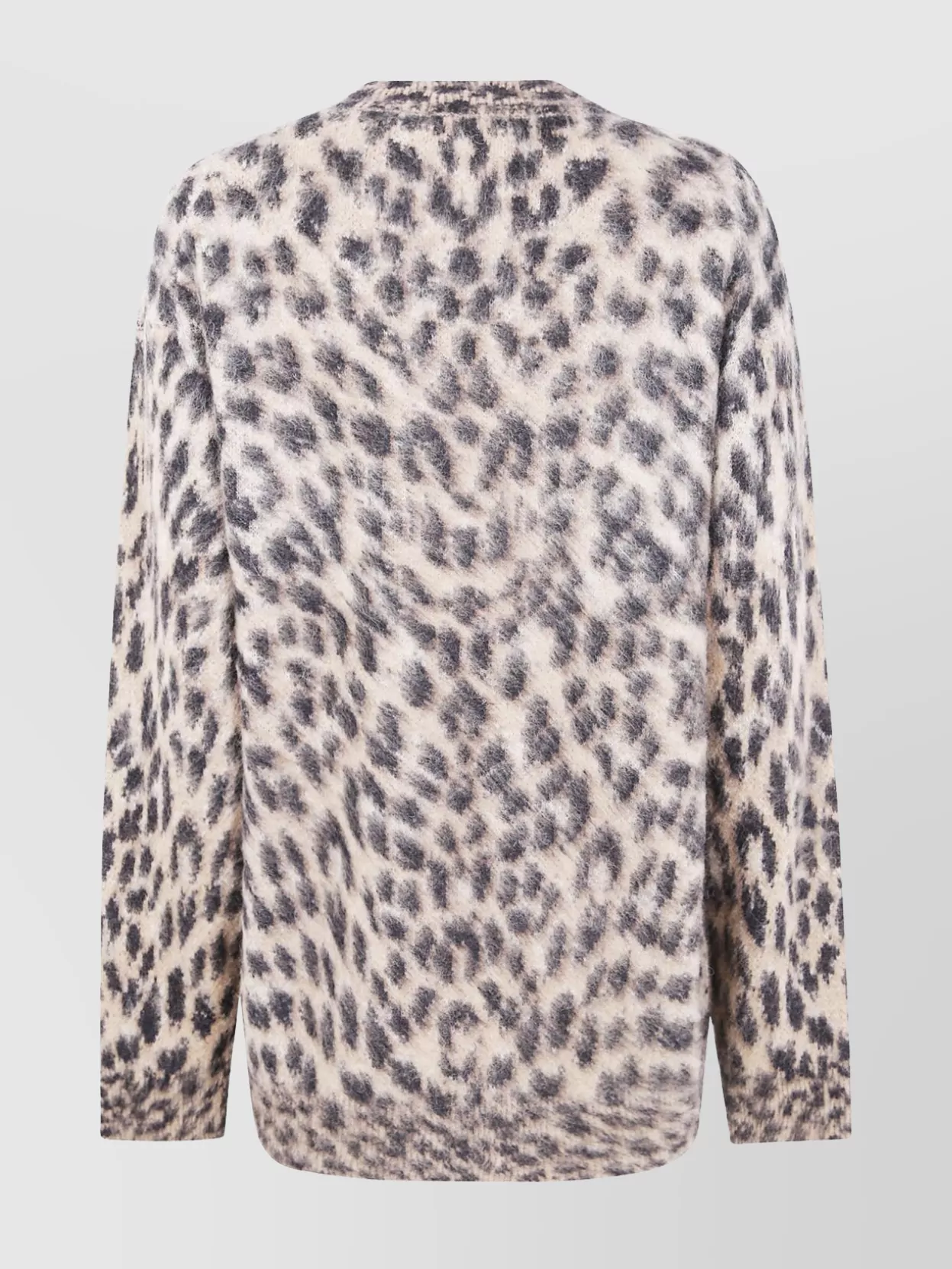 Laneus Animal Print Long Sleeve Knit Jumper