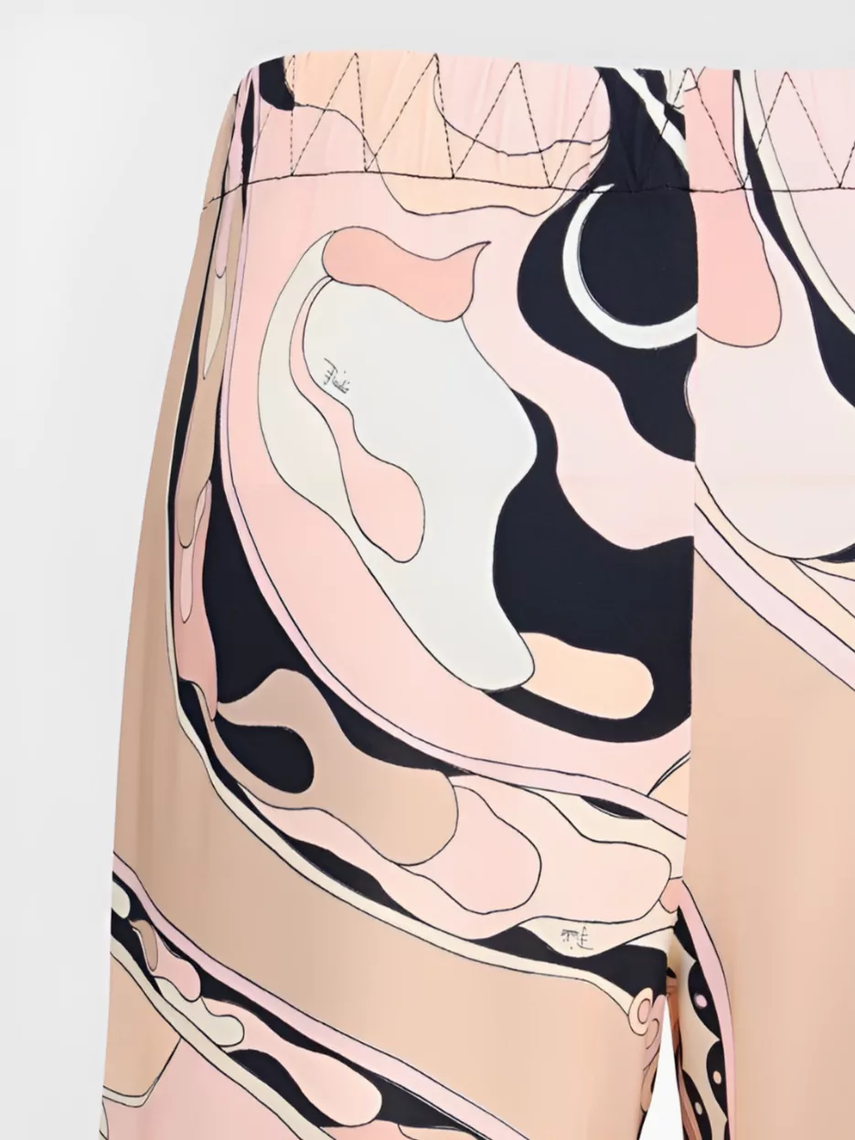 Pucci Orchid Print Wide Leg Pants