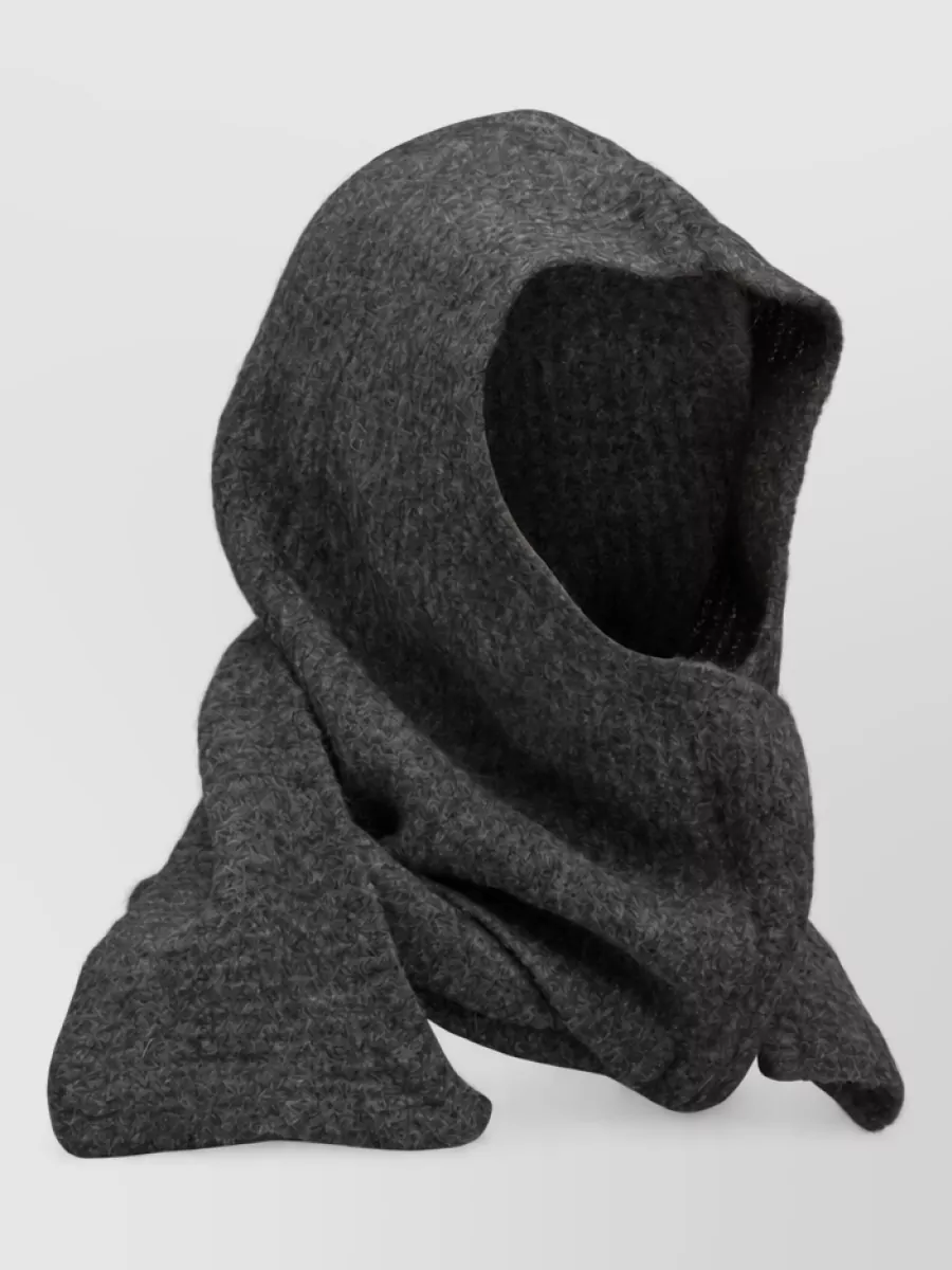 Maison Kitsuné hooded scarf with logo