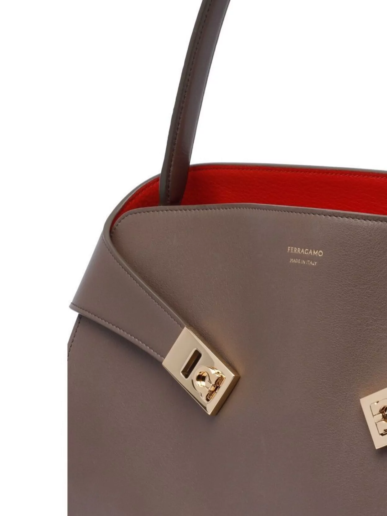 Ferragamo Structured Silhouette Shoulder Bag With Top Handle