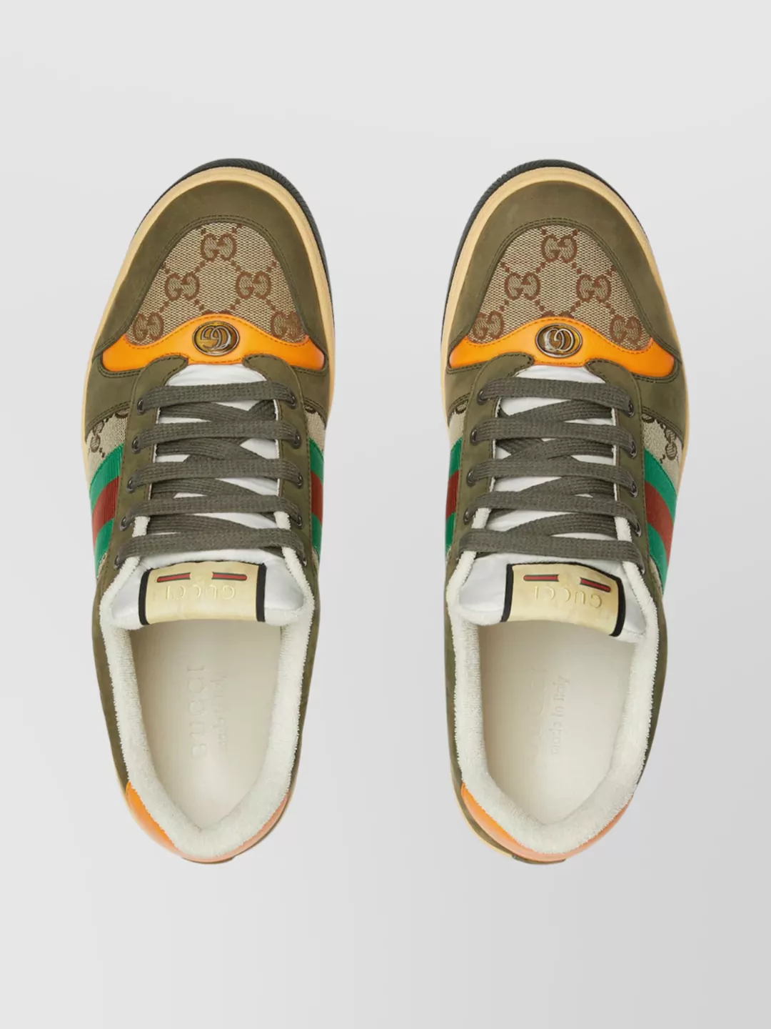 Gucci Round Toe Sneakers Rubber Sole Design