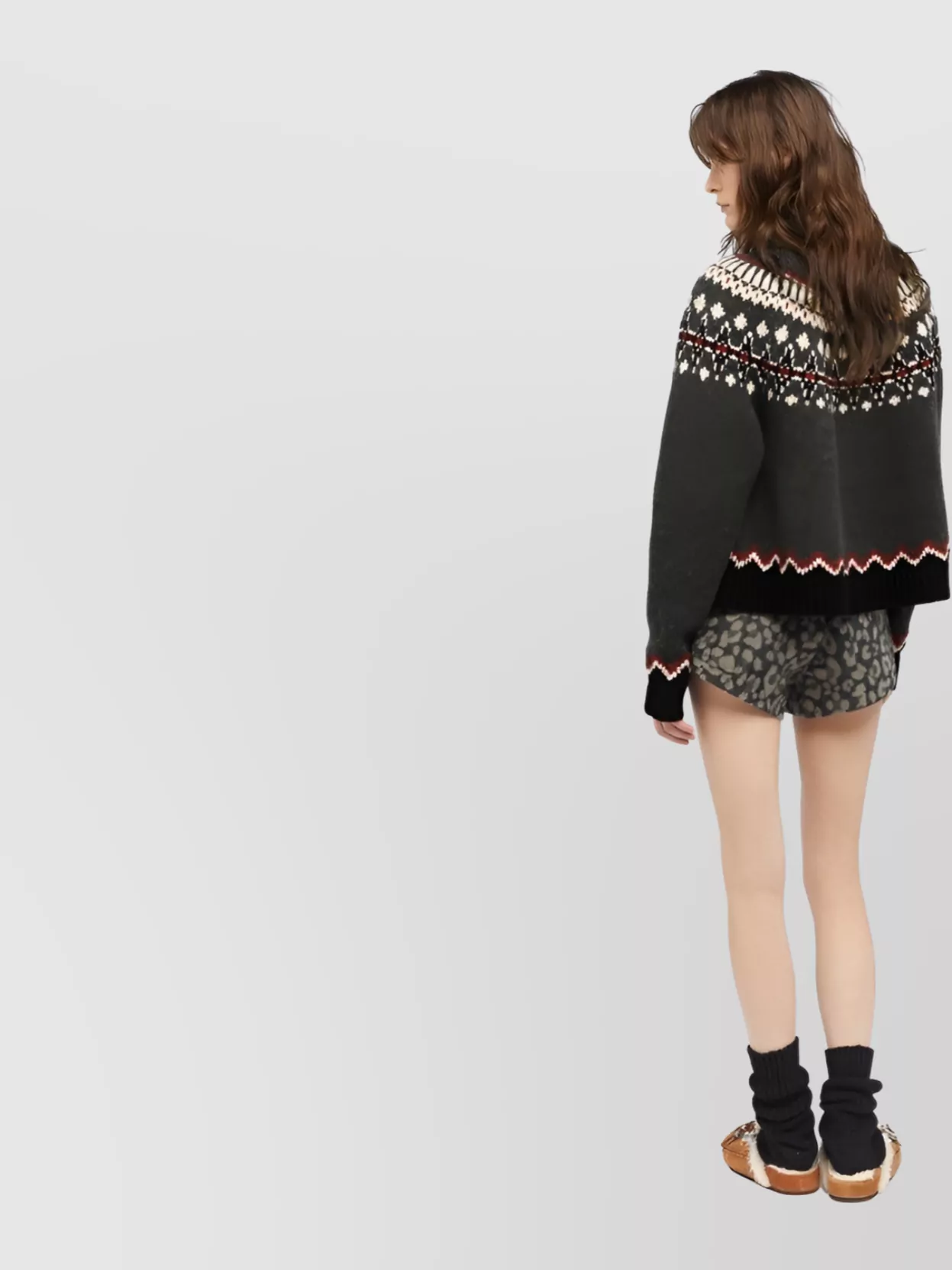 Alanui Sweet Winter Fair Isle Turtleneck Sweater