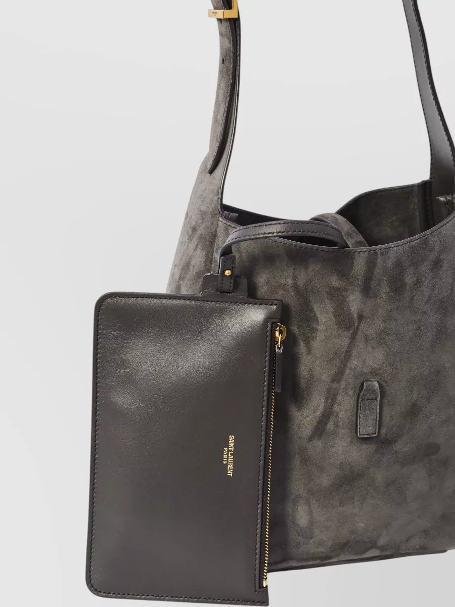 Saint Laurent Small 5 À 7 Suede Shoulder Bag