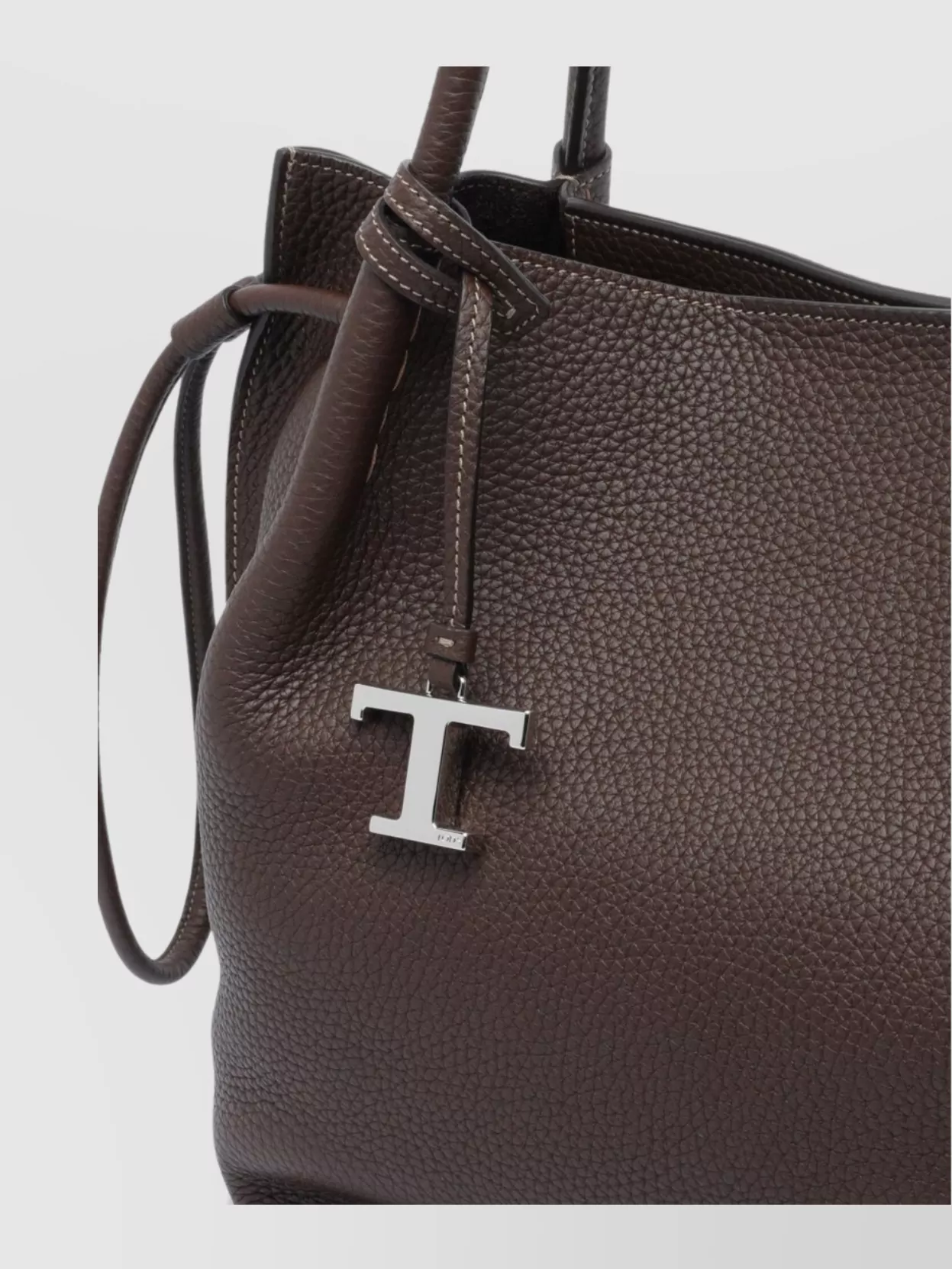 Tod's Leather Bucket Bag With 2 Handles And Side Ties