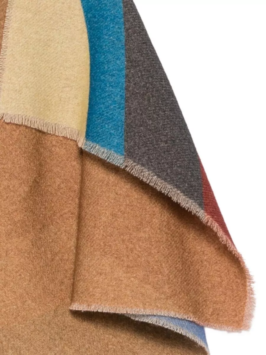 Paul Smith Fine-Knit Wool Cashmere Diagonal-Stripe Scarf