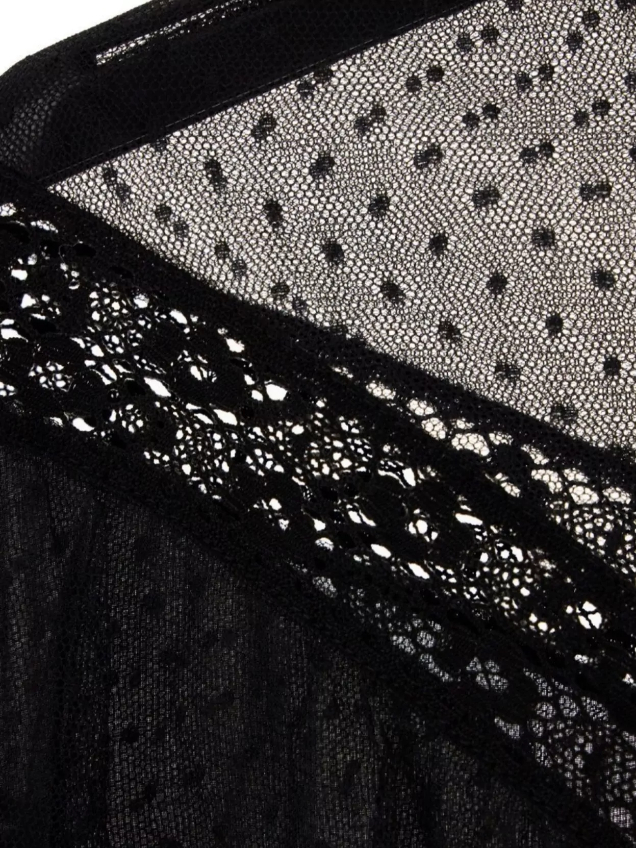 Weekend Max Mara Sheer Fabric Blouse Lace Detailing In Black